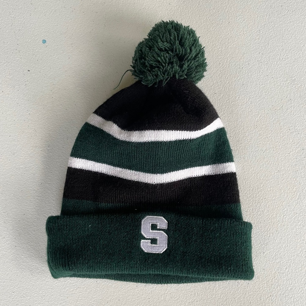 Michigan State Spartans MSU Top of the World Beanie Men's OSFA Knit Pom Pom Hat - Picture 2 of 5